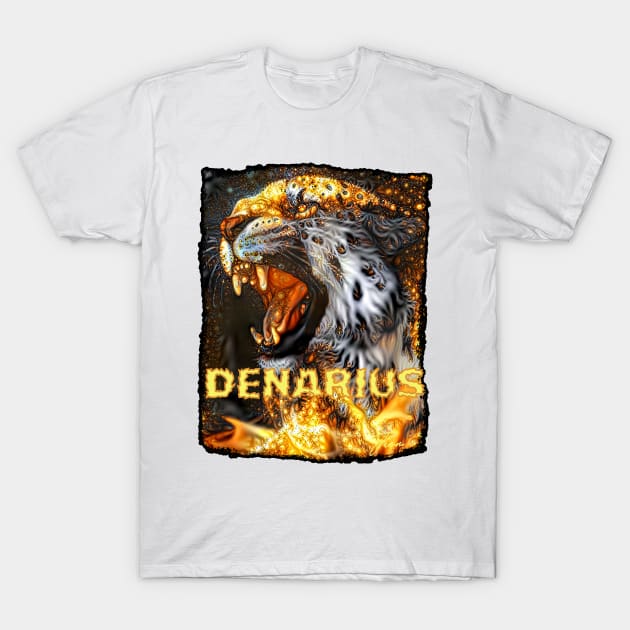 Flaming Cheetah T-Shirt by DenariusClothing